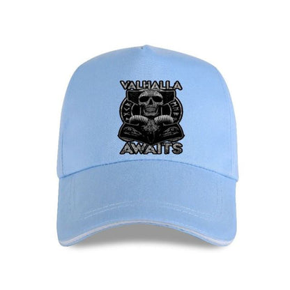 Valhalla Awaits Horror Skull Printed Cap