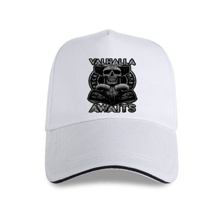 Valhalla Awaits Horror Skull Printed Cap