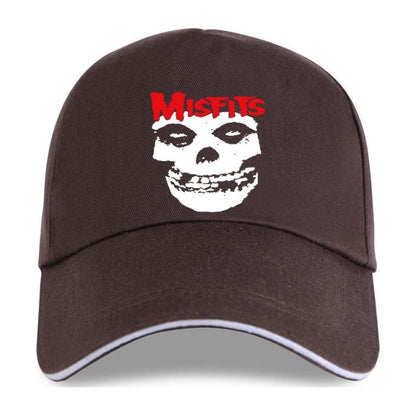 The Misfits Skull Red Letters Adult Horror Punk Cap