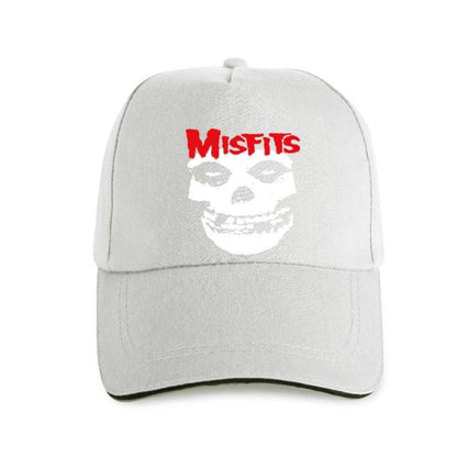 The Misfits Skull Red Letters Adult Horror Punk Cap