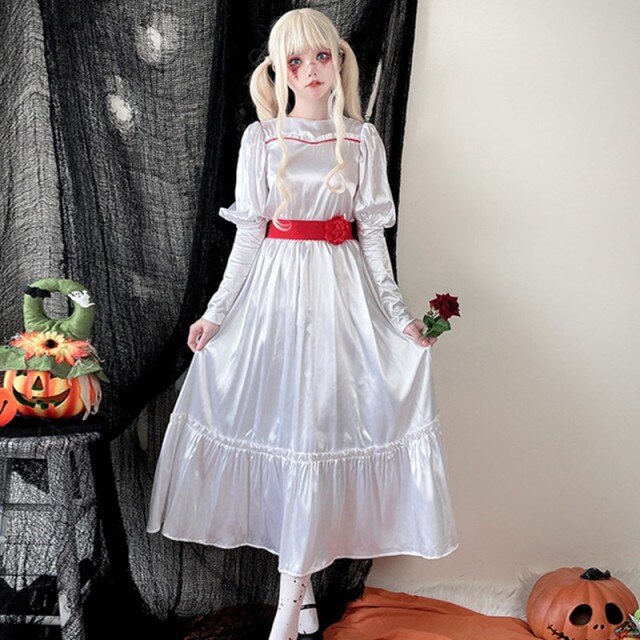 Horror Movie Annabelle Doll Adult Costume For Halloween