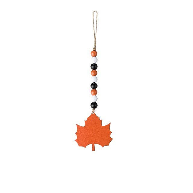 Wooden Bead Wood Chip Pendant Halloween Party Decor