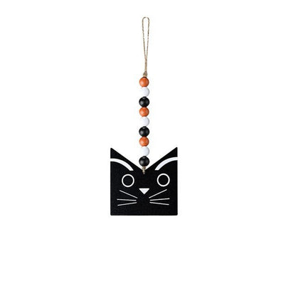 Wooden Bead Wood Chip Pendant Halloween Party Decor