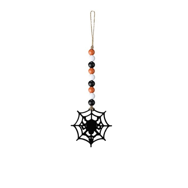 Wooden Bead Wood Chip Pendant Halloween Party Decor