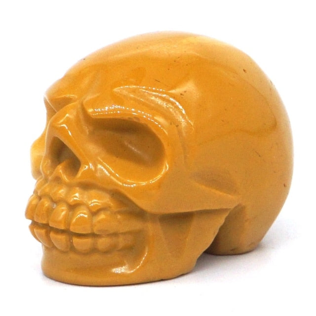 Natural Gemstone Skull Figurine