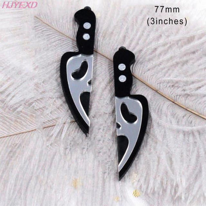 Earrings Acrylic Knife Ghost Skull For Dangle Earrings