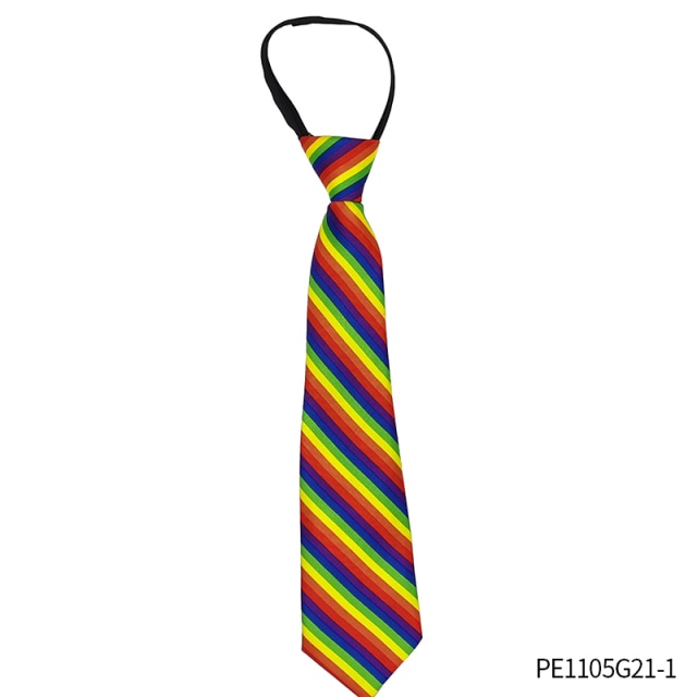 Striped Rainbow Tie For Halloween