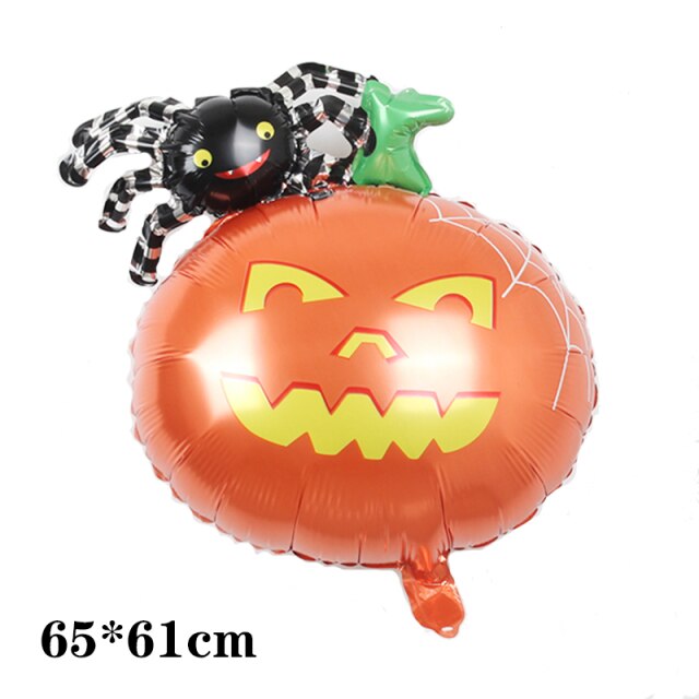 Pumpkin Ghost Balloons Halloween Decorations Spider