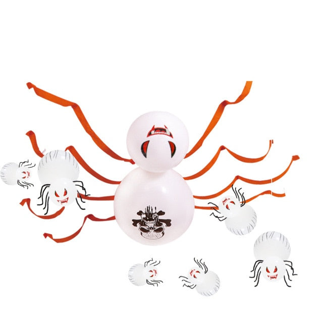 Party Decoration Set Black White Spider Balloon