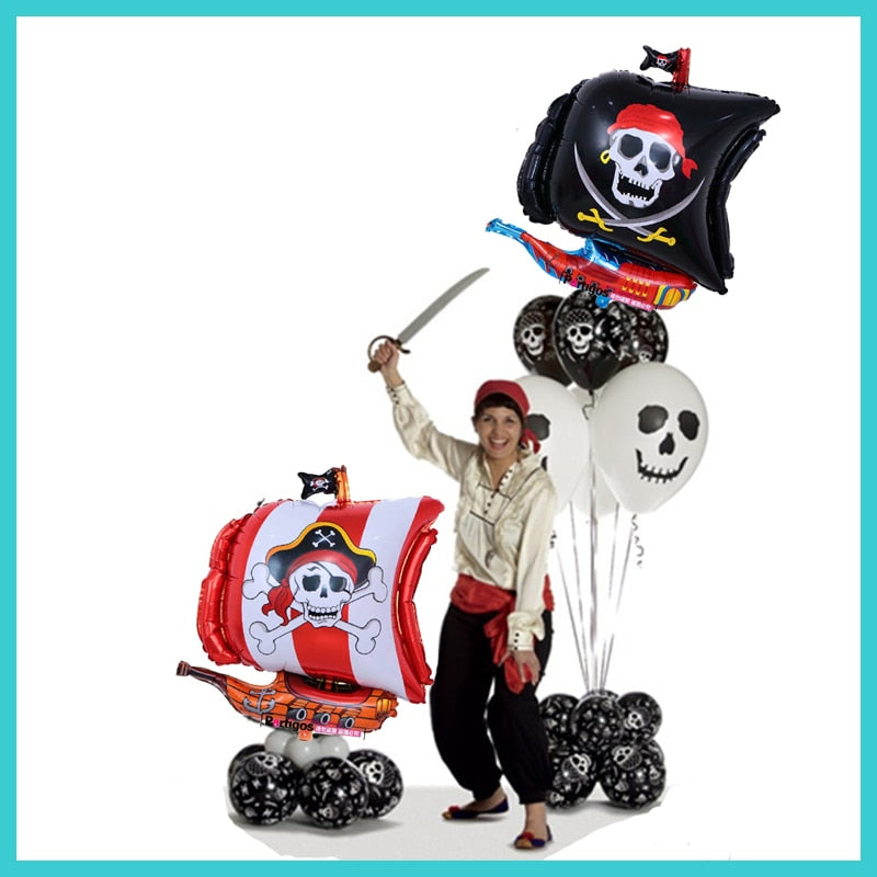 Pirate Ship Themed Aluminum Foil Balloon