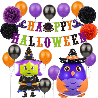 Pumpkin Ghost Foil Balloons Halloween Decoration