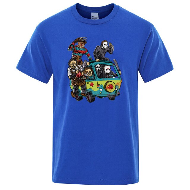 Horror Movie Theme Park Jason Clown Saw  T-Shirt