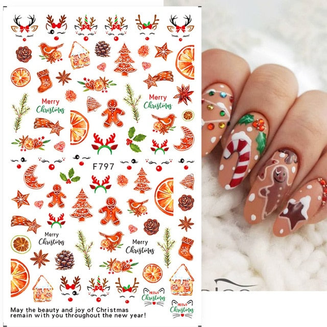 Black Scary Nail Art Sticker For Halloween
