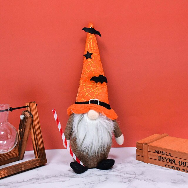 Cute Halloween Pumpkin Witch Ghost Cat Doll Toy