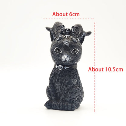 Halloween Magic Cat Kitty Sculpture Lawn Gnome Figure