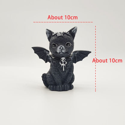 Halloween Magic Cat Kitty Sculpture Lawn Gnome Figure