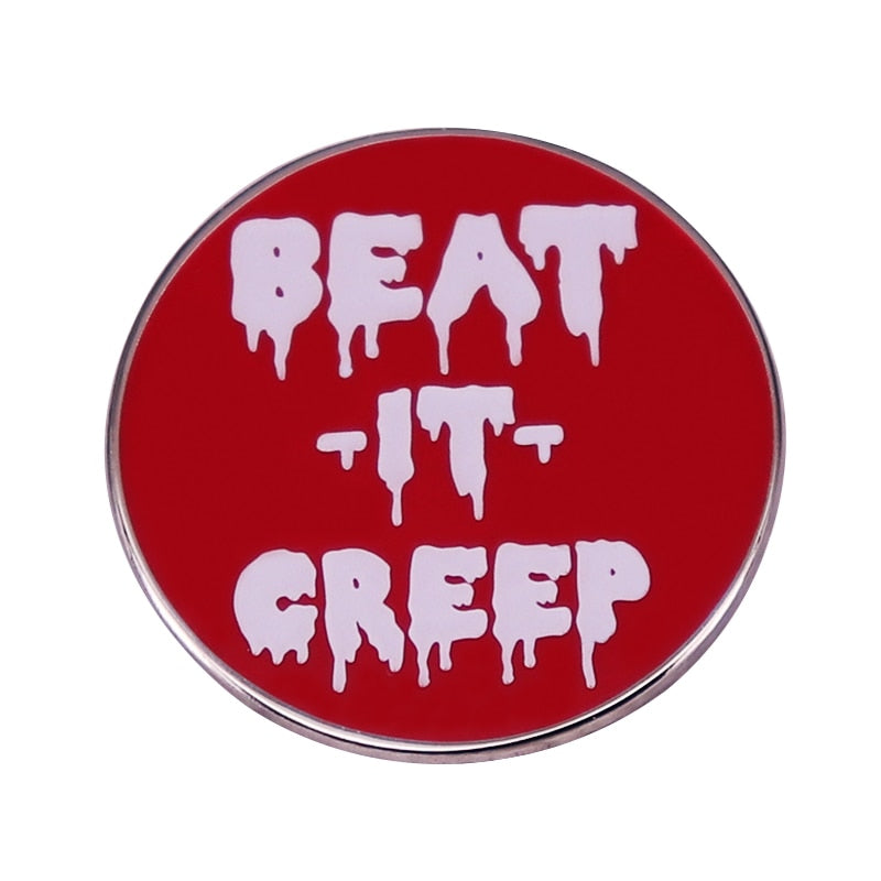 Wanda Woodward Beat It Creep Lapel Pin Cry Brooch