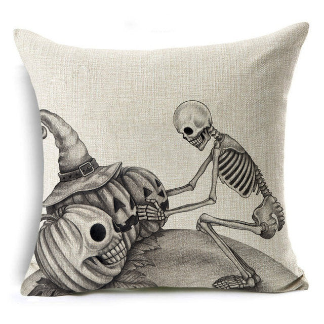 Cartoon Printed Cushion Cover For Halloween