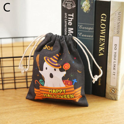 Halloween Pumpkin Drawstring Pocket Bag