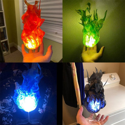 LED Ghost Fire Halloween Anime Dress Up Glowing Palm