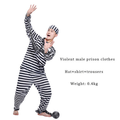 Prison Uniforms Halloween Cosplay Costume