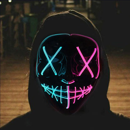 Fashion LED Mask Luminous Glowing Halloween Cosplay