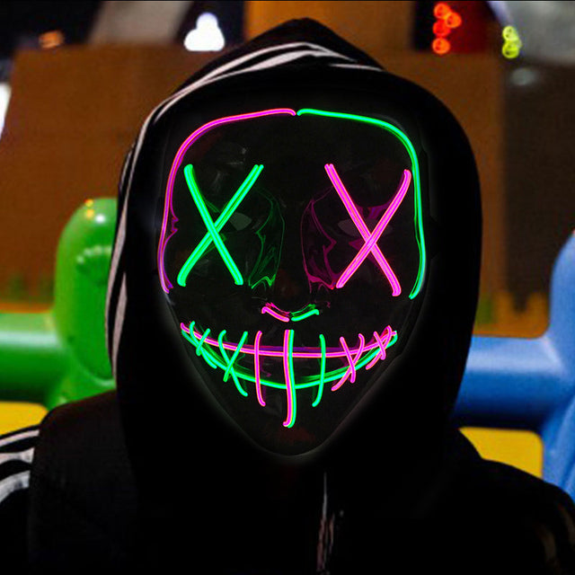 Fashion LED Mask Luminous Glowing Halloween Cosplay