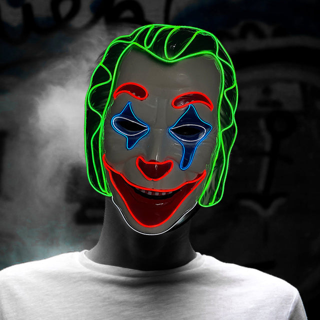 Fashion LED Mask Luminous Glowing Halloween Cosplay