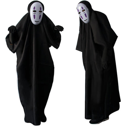 No Face Man Costume with Mask Gloves