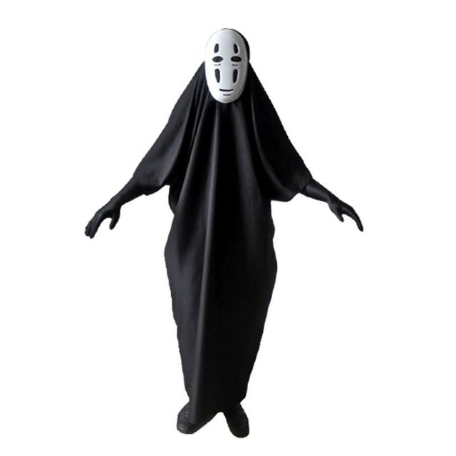 No Face Man Costume with Mask Gloves