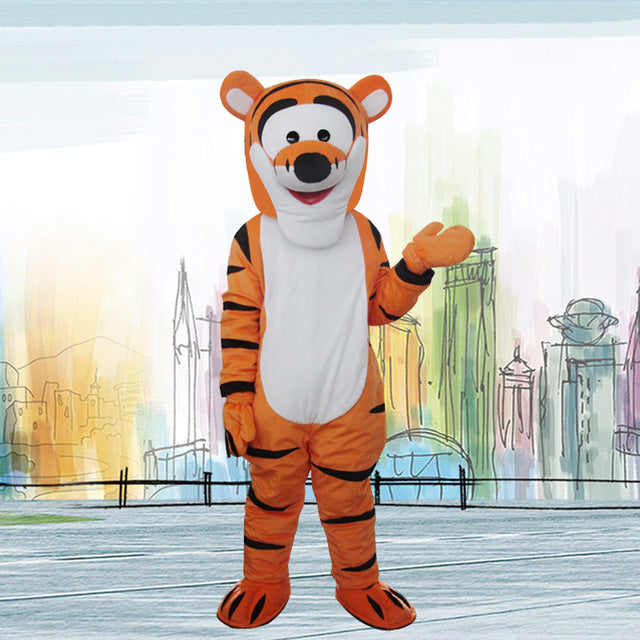 Cute Tiger Mascot Cartoon Doll Cosplay Costume