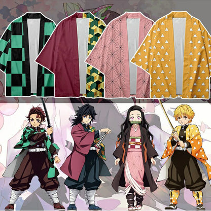 Demon Tanjiro Kamado Cosplay Cape Costume