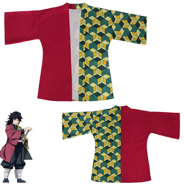 Demon Tanjiro Kamado Cosplay Cape Costume