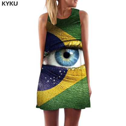 Skull Dress Women Band Party Music Metal Beach