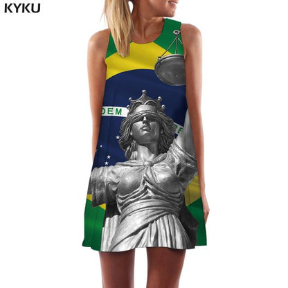 Skull Dress Women Band Party Music Metal Beach