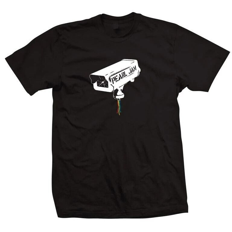 Pearl Jam Surveillance Surveillance Camera Tee Mens T Shirt Black