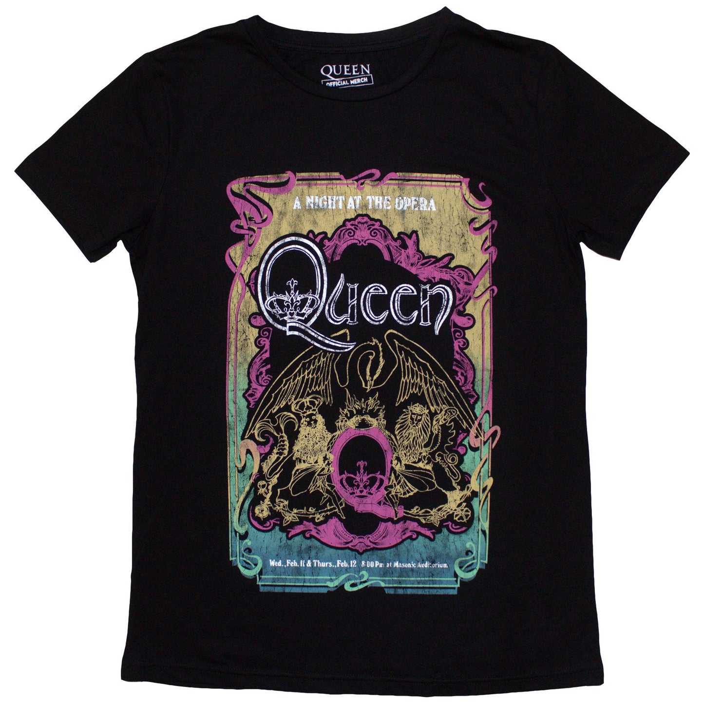 Queen A Night At The Opera Tour '76 Womens T Shirt