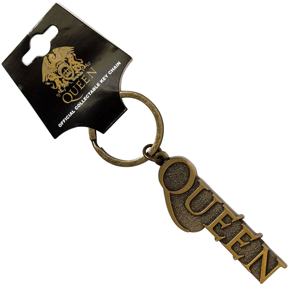 Queen Gold Logo Keychain