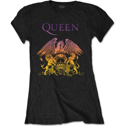 Queen Gradient Crest Womens T Shirt