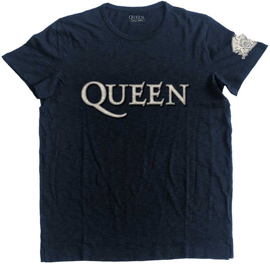 Queen Logo & Crest Mens T Shirt