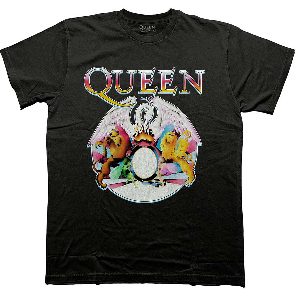 Queen Multi Colour Crest Mens T Shirt