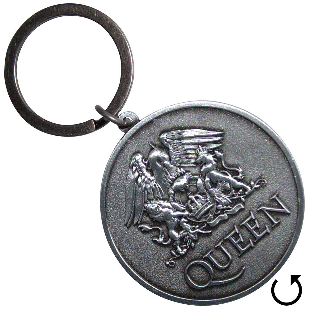Queen Silver Crest Double Sided Keychain