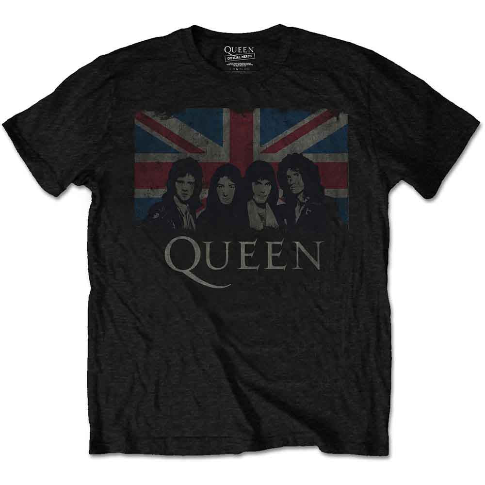 Queen Vintage Union Jack Mens T Shirt