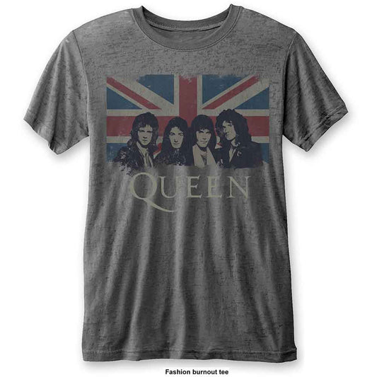 Queen Vintage Union Jack Mens T Shirt