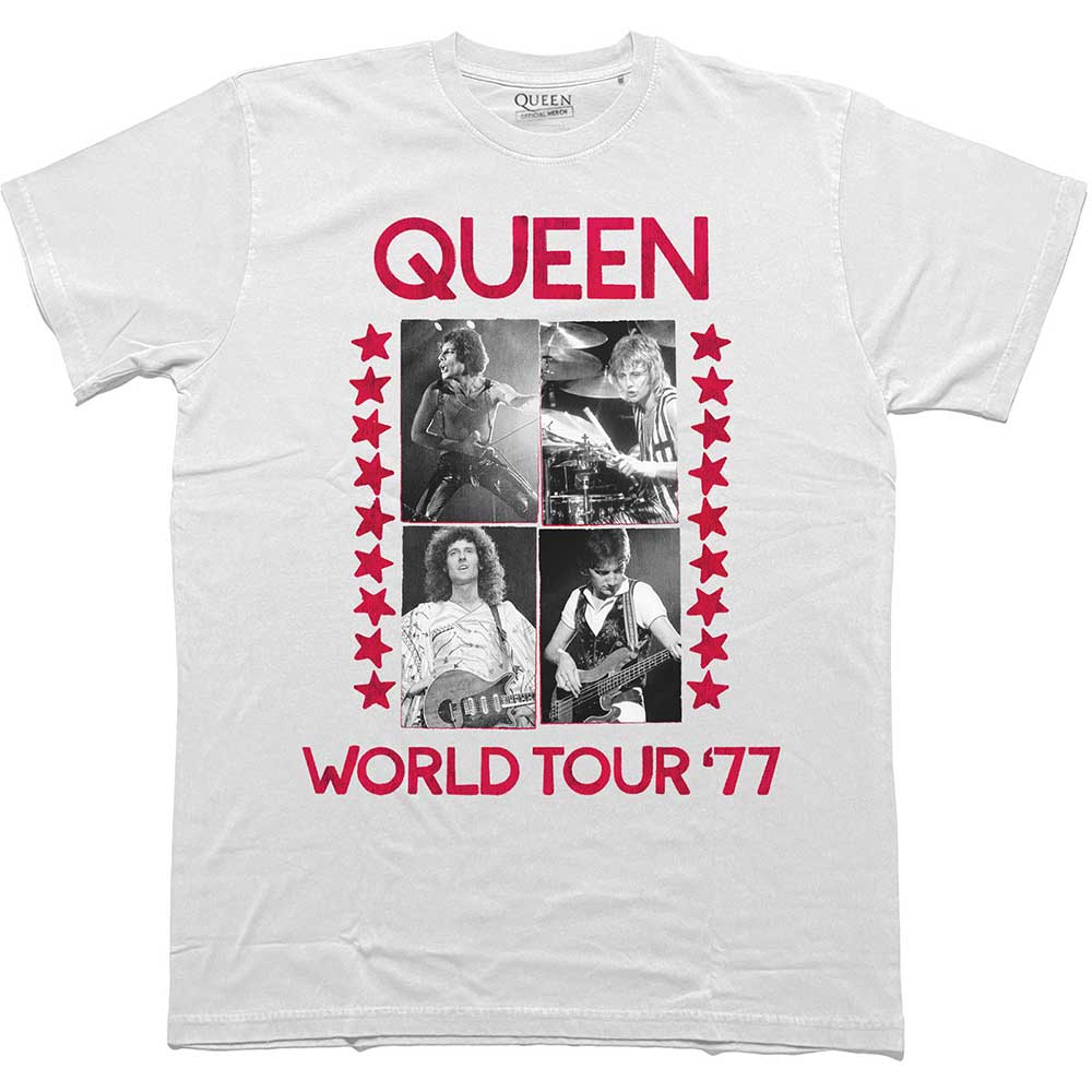 Queen World Tour 77 Mens T Shirt