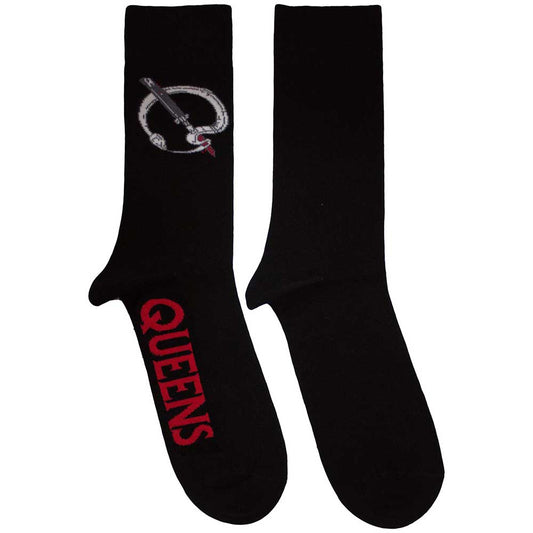 Queens Of The Stone Age Q Emblem Socks Black