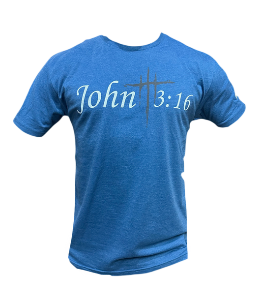 Hulk Hogan John 3:16 Mens T Shirt Blue