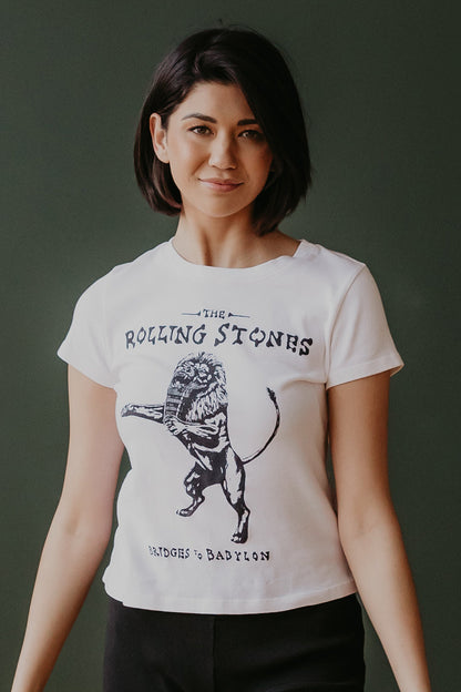 Rolling Stones Bridges to Babylon Baby Tee Womens T Shirt