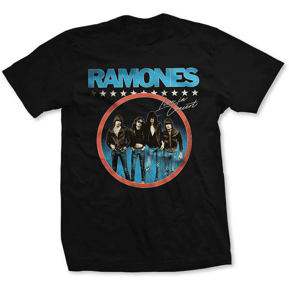Ramones Circle Photo Mens T Shirt
