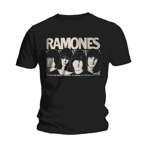 Ramones Odeon Poster Mens T Shirt
